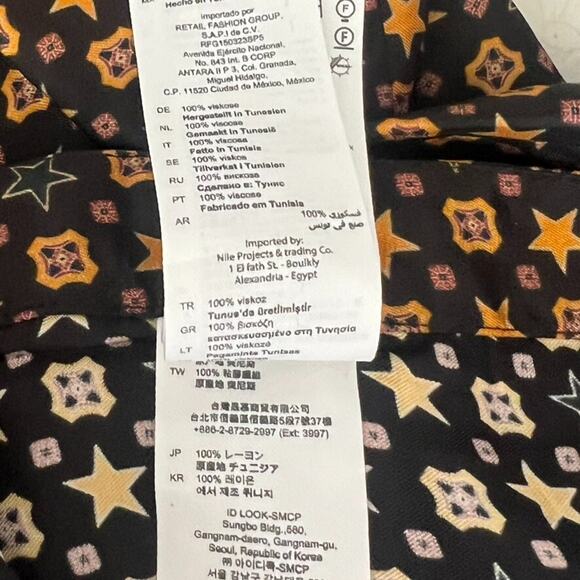 SANDRO Andy Women's  40(US 8) Trouser Pants Viscose Side Zipper Star Logo Print - Picture 8 of 9